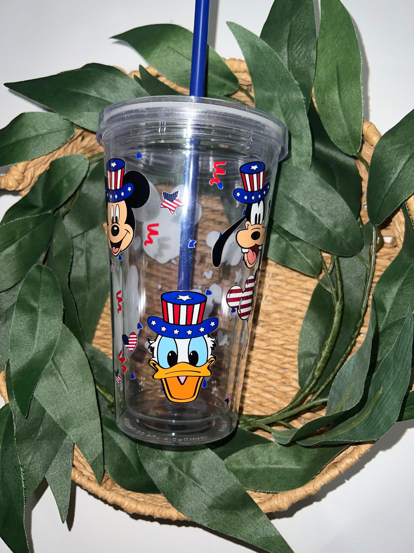 16oz Patriotic Clear Tumbler