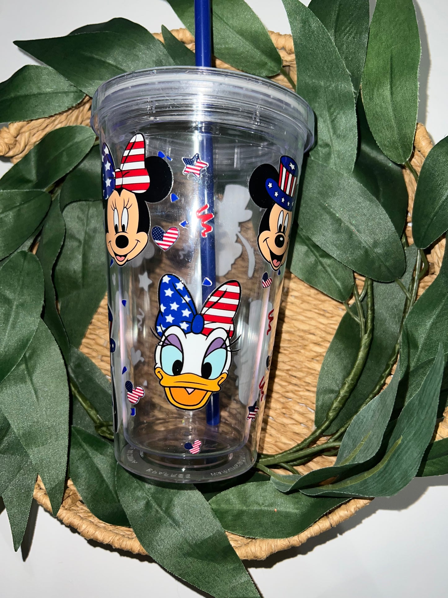 16oz Patriotic Clear Tumbler