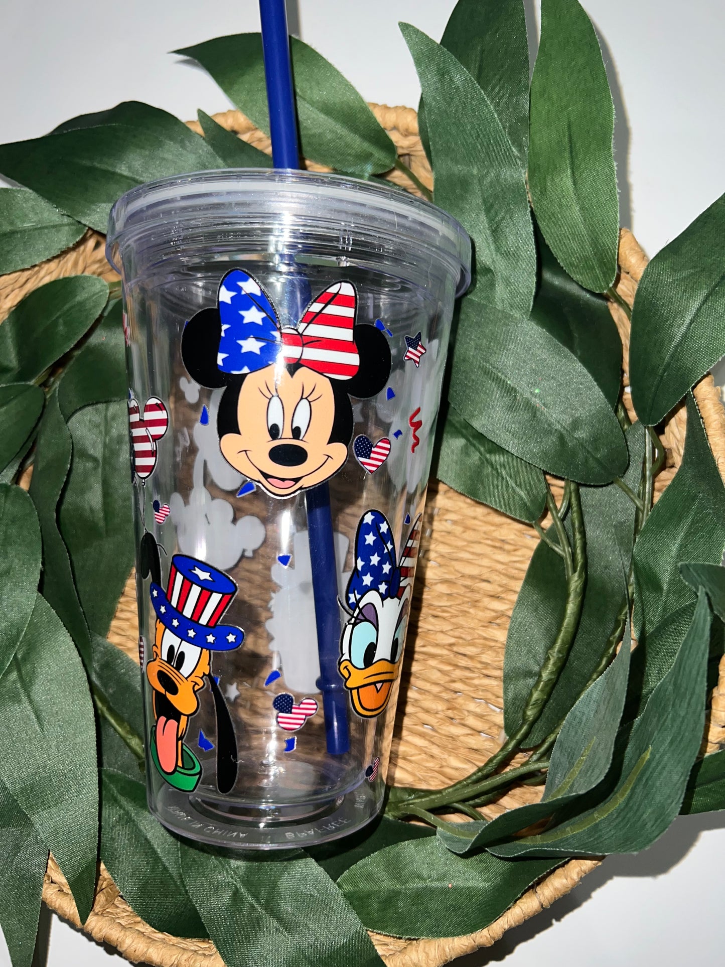 16oz Patriotic Clear Tumbler