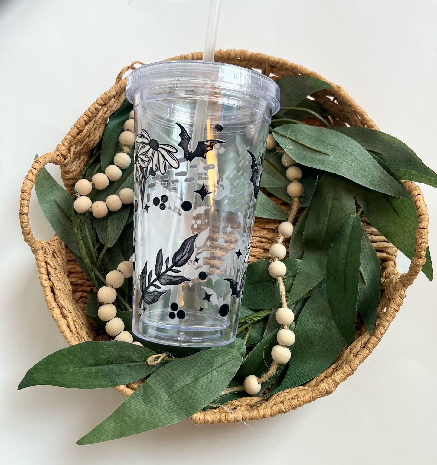 16oz Skull and Ghostie Clear Tumblers