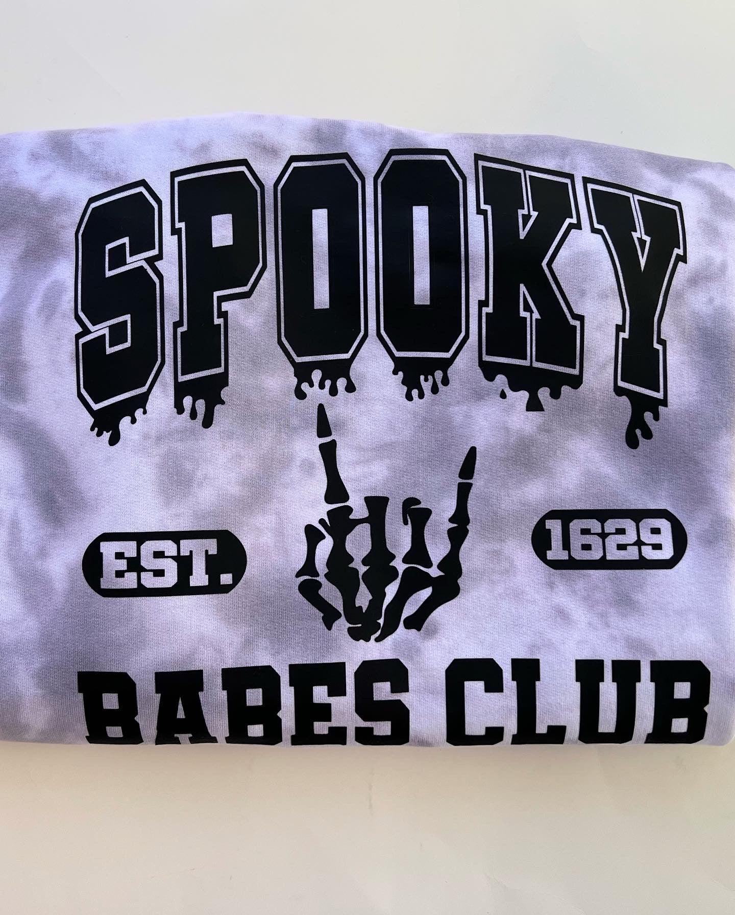 Tye Dye Spooky Babes Club Crewneck