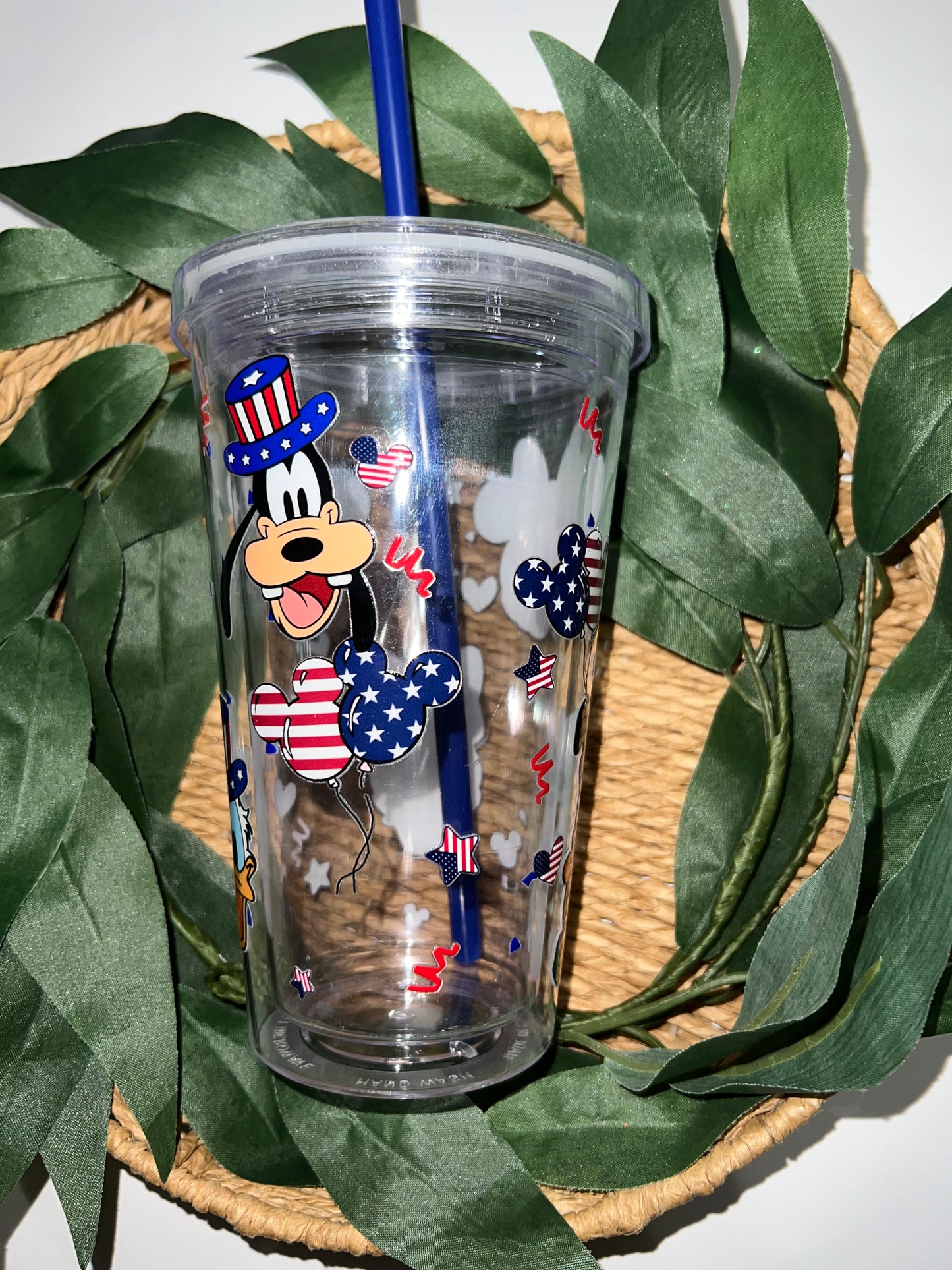 16oz Patriotic Clear Tumbler