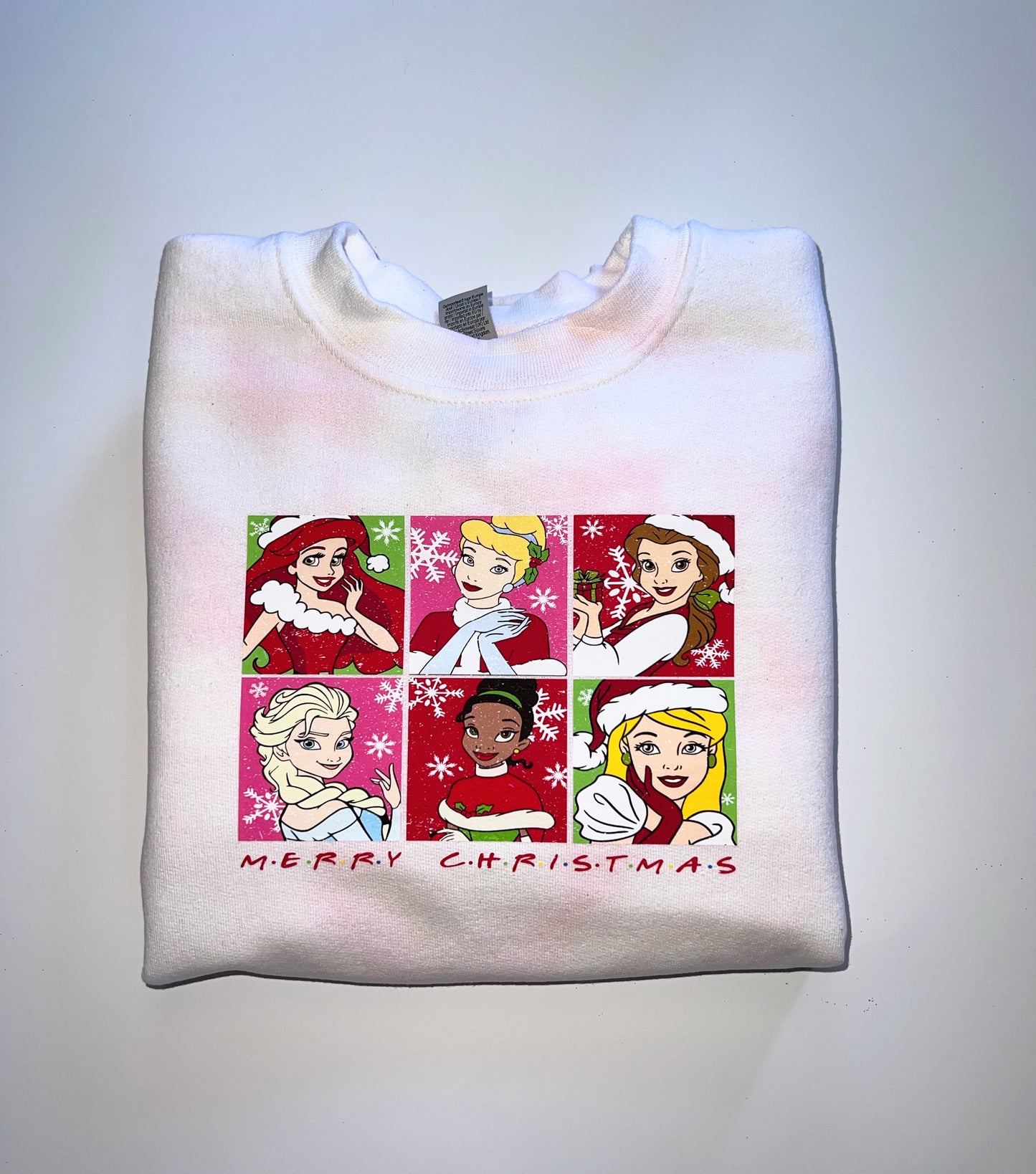 Tye Dye Disney Princess Kids Crewneck