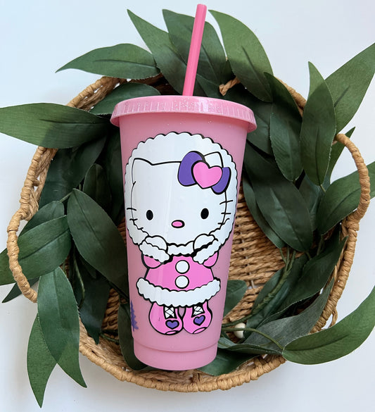 24oz Hello Kitty Christmas Cold Cup