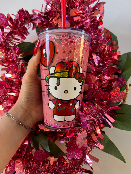 16oz Benito Snow-Globe Acrylic Tumbler